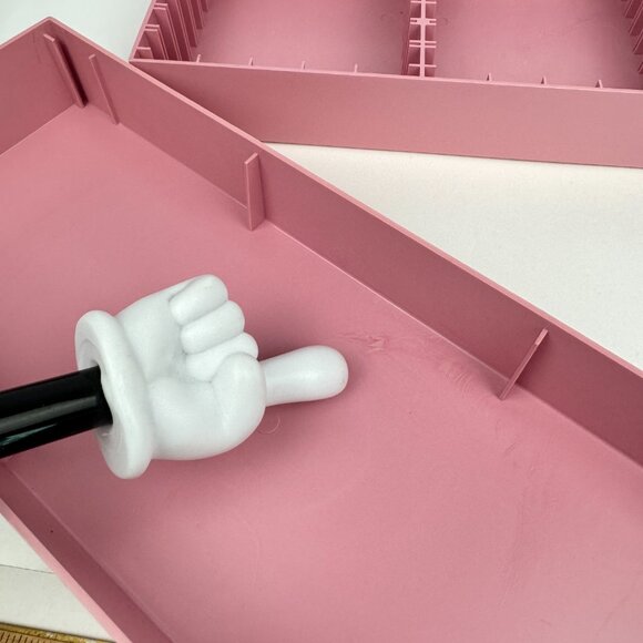 Vtg 1980s Cassette Tape Pink Hard Plastic w Lid The Dynasound Organizer Holds 24 - Picture 8 of 10